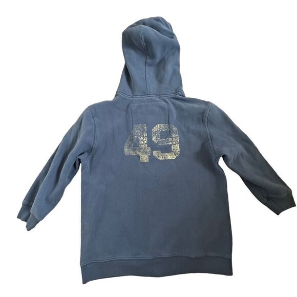 Abercrombie & Fitch ~ Slate Blue~ Distressed~3/4 sleeve~Hoodie Jacket~size L - Picture 9 of 12